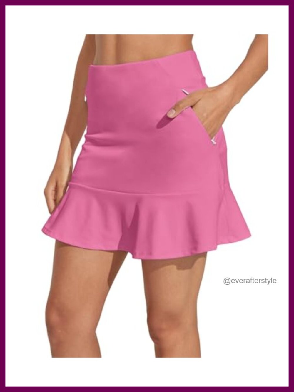Women's Golf Skort High Waisted Tennis Skirt 2-in-1 with Pockets Athletic